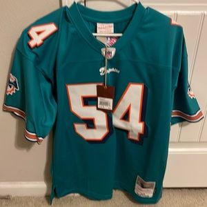 Zach Thomas Miami Dolphins Mitchell & Ness 2006 Legacy Replica Jersey Aqua.